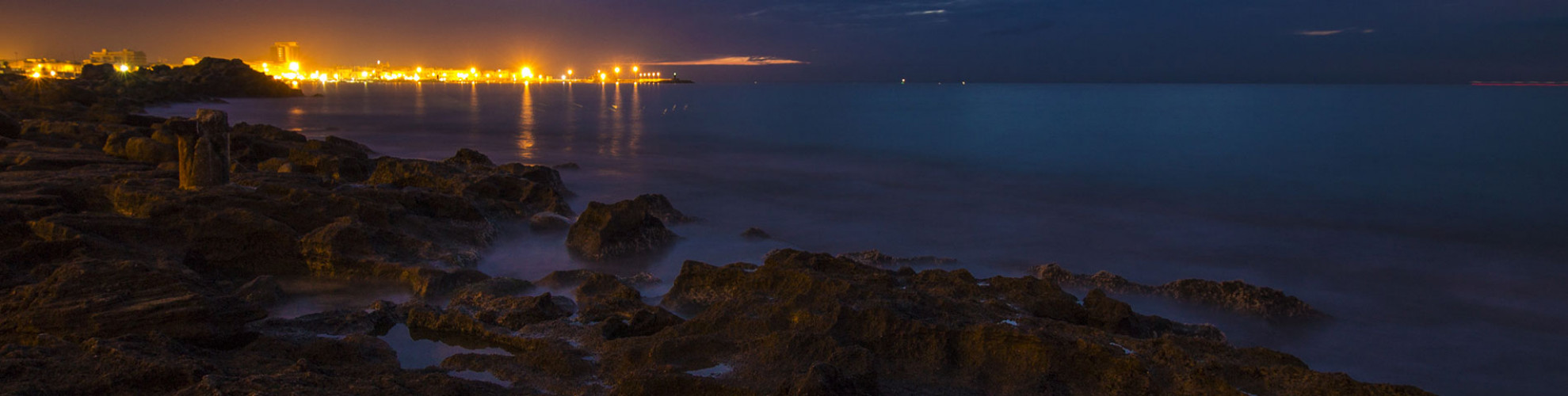 Veduta panoramica in notturna