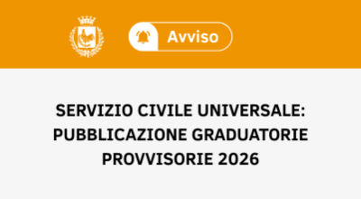 Servizio Civile Universale: pubblicazione graduatorie provvisorie progetti 2026