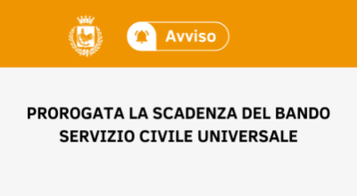 Prorogata scadenza Bando Servizio Civile Universale