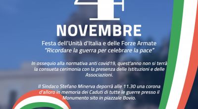 4 Novembre: Festa dell'Unità d'Italia e delle Forze Armate