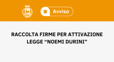 Raccolta firme per attivazione di legge Noemi Durini
