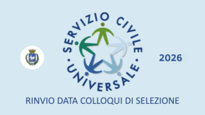 Rinvio Colloqui di Selezione per il Servizio Civile Universale