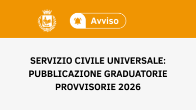 Servizio Civile Universale: pubblicazione graduatorie provvisorie progetti 2026