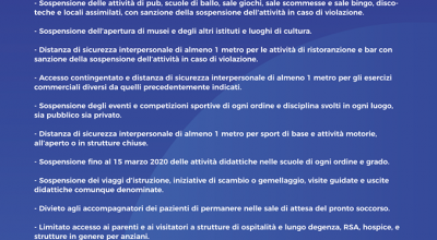 EMERGENZA COVID-19 (CORONAVIRUS). Principali disposizioni su scala nazionale ...