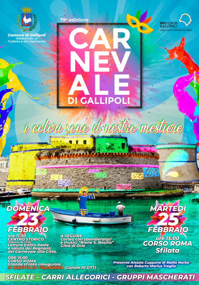 Comunicato Stampa - 79ª del Carnevale di Gallipoli I Colori sono i...