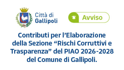 Contributi per l'Elaborazione della Sezione Rischi Corruttivi e Traspar...