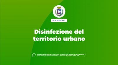 Comunicato Stampa - Da domani la disinfezione del territorio urbano