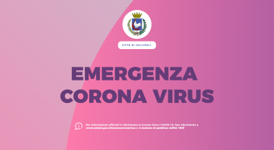 EMERGENZA COVID-19 (CORONAVIRUS). Misure tese a garantire il mantenimento dei...