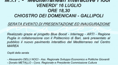 Centro di Cultura del Mare Marea: domani l'inaugurazione del pavimento intera...