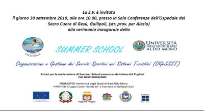 Cerimonia Inaugurale Summer School 