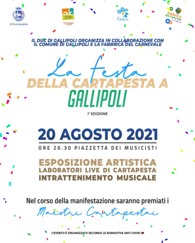 Arte e promozione a Gallipoli: il 20 Agosto la Festa della Cartapesta a cura ...