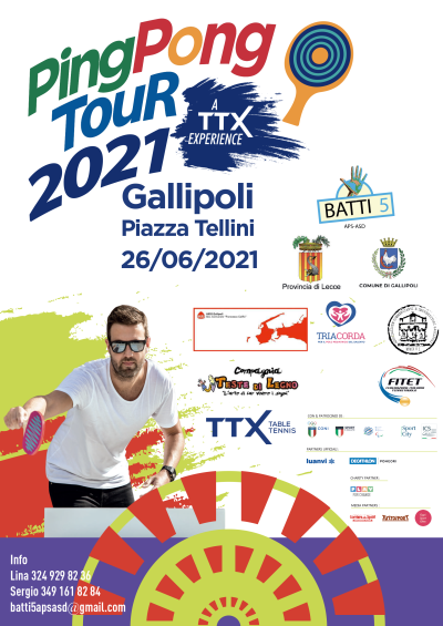 Il Ping Pong Tour fa tappa a Gallipoli