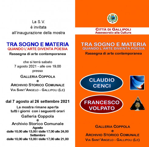 Inaugurazione mostra di arte contemporanea a cura di Claudio Cenci e Francesc...