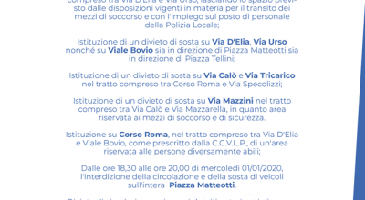 Mobilità veicolare e pedonale prevista per le manifestazioni del 31 Di...