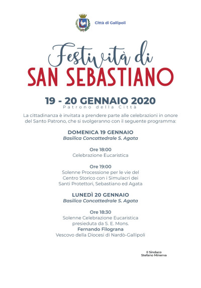 Festività di S. Sebastiano. Chiusura degli uffici comunali