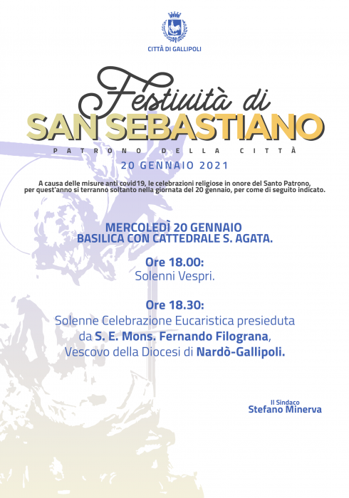 Festività del Santo Patrono, Sebastiano: chiusura degli uffici comunali