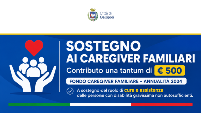 Avviso pubblico per il sostegno ai caregiver familiari: contributo una tantum...