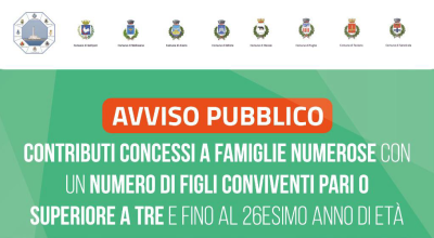 Avviso pubblico per l’accesso a contributi concessi a famiglie numerose...