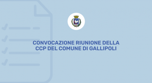 Convocazione riunione della CCP del Comune di Gallipoli