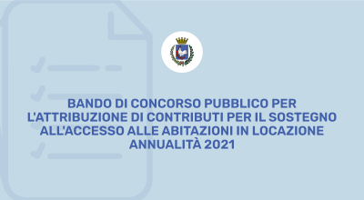 Bando di concorso pubblico per l'attribuzione di contributi per il sostegno a...