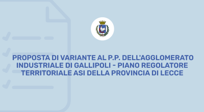 Proposta di Variante al P.P. dell'agglomerato industriale di Gallipoli - Pian...