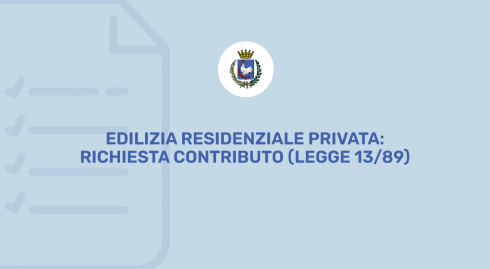 Edilizia residenziale privata: richiesta contributo (legge 13/89)