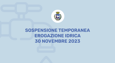 Sospensione temporanea erogazione idrica