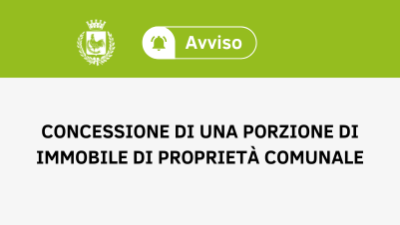 Avviso pubblico per la concessione di una porzione sita al piano terra dell'i...