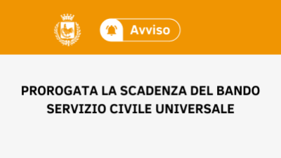 Prorogata scadenza Bando Servizio Civile Universale