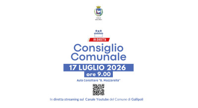 Convocazione Consiglio Comunale in data 17.07.2026, ore 9:00