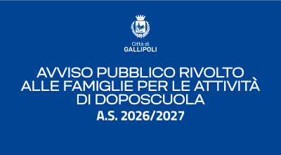 Avviso Pubblico rivolto alle famiglie con figli minori di età compresa...