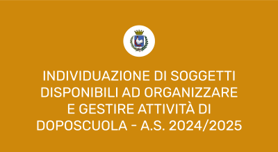 Avviso Pubblico finalizzato ad individuare soggetti disponibili ad organizzar...