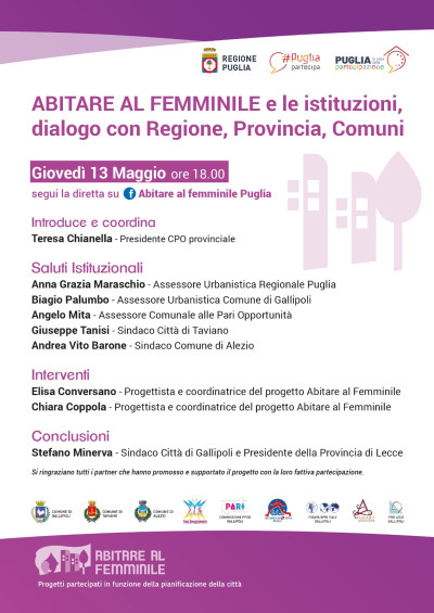 Abitare al femminile: giovedì il confronto tra le istituzioni dedicato...