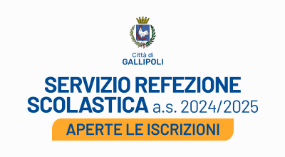 Servizio refezione scolastica A.S. 2024/2025. Iscrizioni aperte