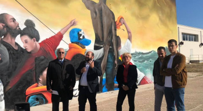 Inaugurato oggi il murales La Zattera della Medusa 2.0