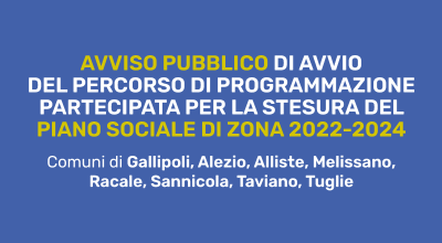 Avviso Pubblico di avvio del percorso di programmazione partecipata per la st...