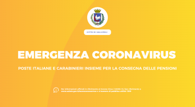 EMERGENZA COVID-19 (CORONAVIRUS).  Poste Italiane e Carabinieri insieme per l...