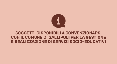 Avviso Pubblico finalizzato ad individuare soggetti disponibili a convenziona...