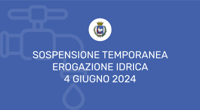 Sospensione temporanea erogazione idrica